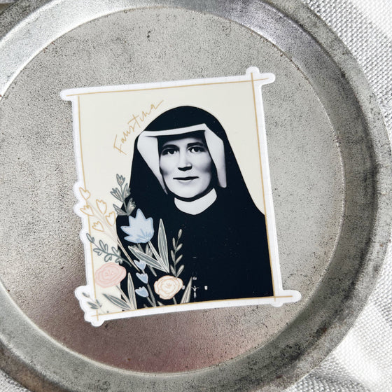 St. Faustina Vinyl Sticker