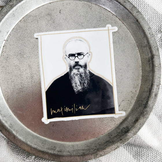 St. Maximilian Kolbe Vinyl Sticker