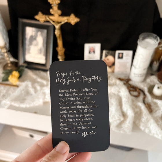Prayer for the Holy Souls in Purgatory Prayer Card