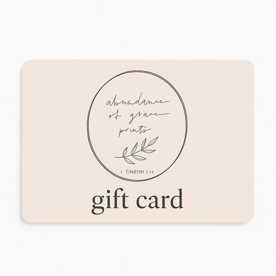 Abundance of Grace Gift Card