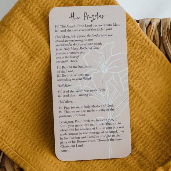 The Angelus Catholic Prayer Card