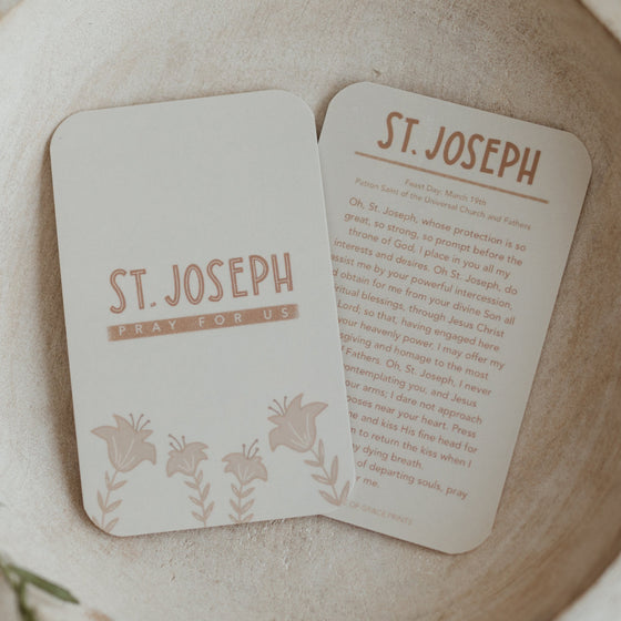 St. Joseph Catholic Prayer Card